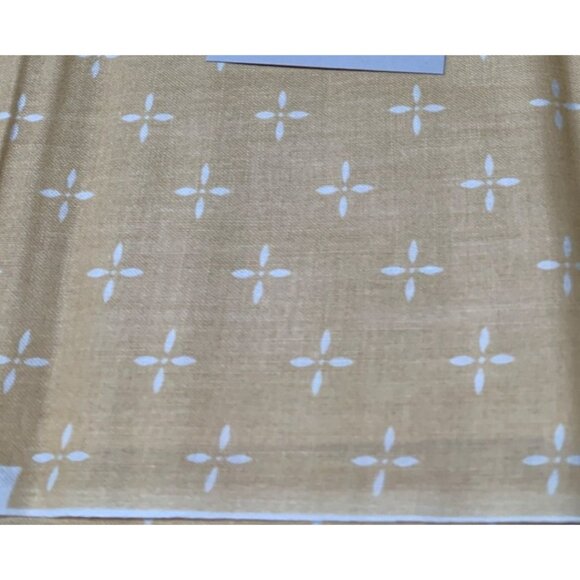 Vintage Wamsutta OTC Yellow Cotton Fabric 1/2 yard x 44" White Floral Pattern Se - Picture 5 of 6